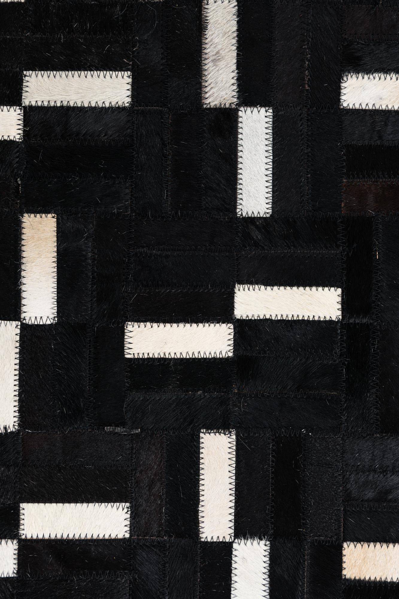 7' 10 x 10' 2 Cowhide Leather Rug