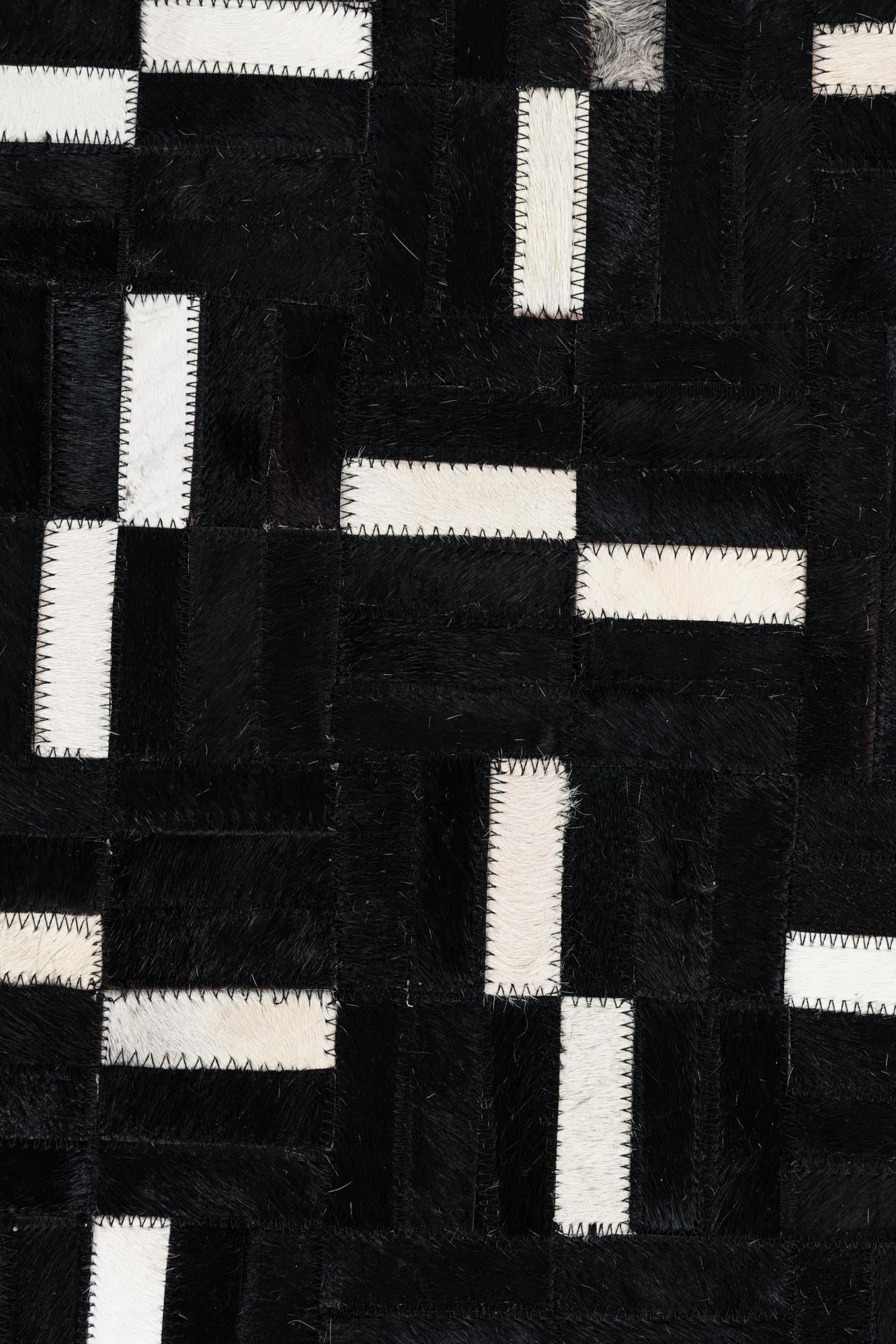 7' 10 x 10' 2 Cowhide Leather Rug