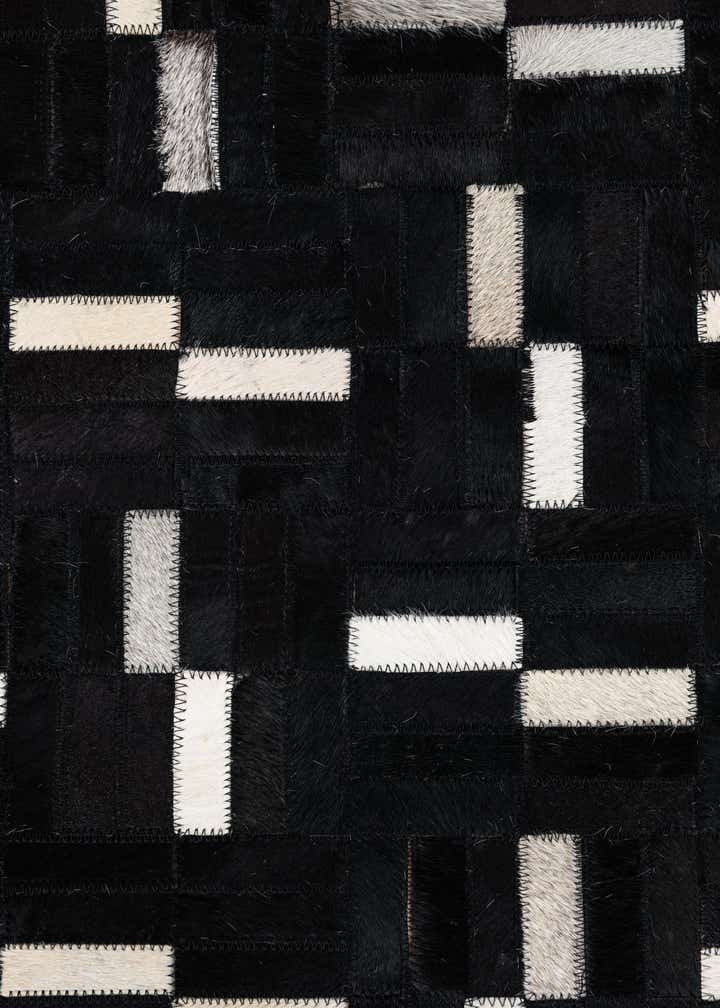 8' 1 x 10' Cowhide Leather Rug