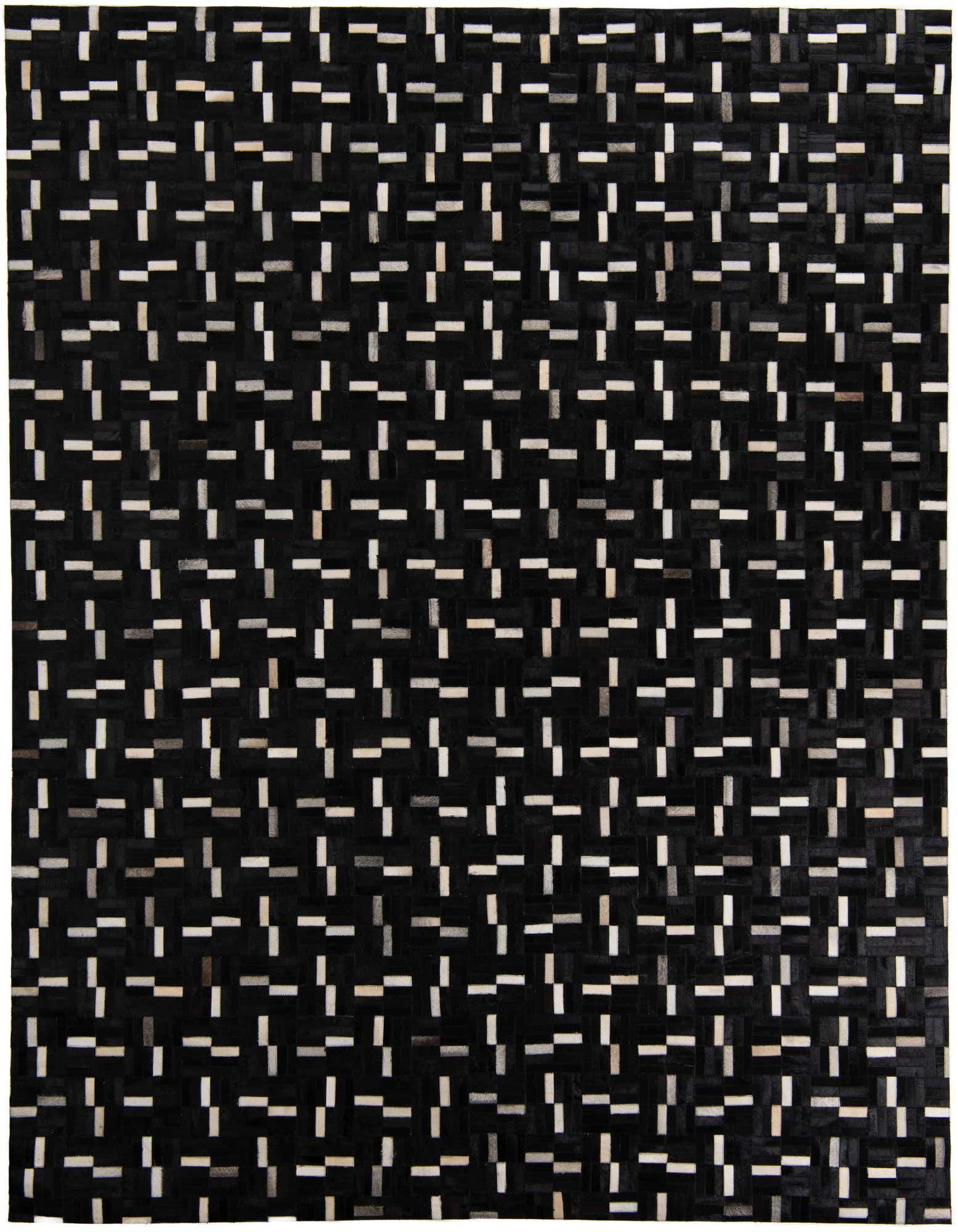 8' 1 x 10' Cowhide Leather Rug