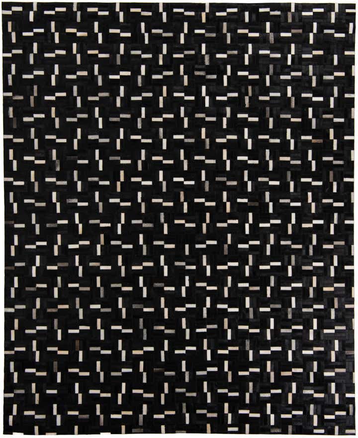 8' 1 x 10' Cowhide Leather Rug