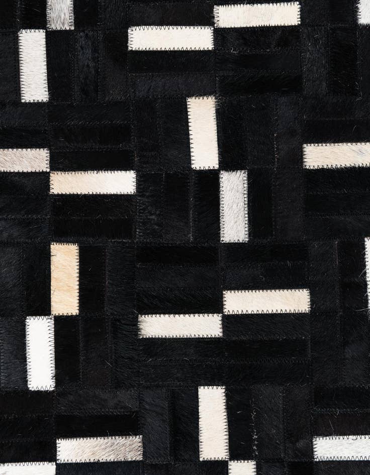 Detail image of 7' 10 x 9' 9 Cowhide Leather Rug