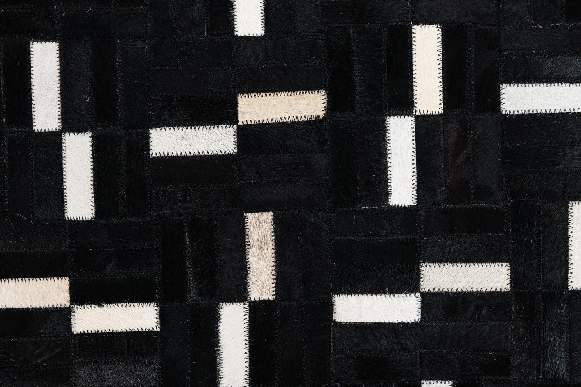 7' 10 x 9' 9 Cowhide Leather Rug