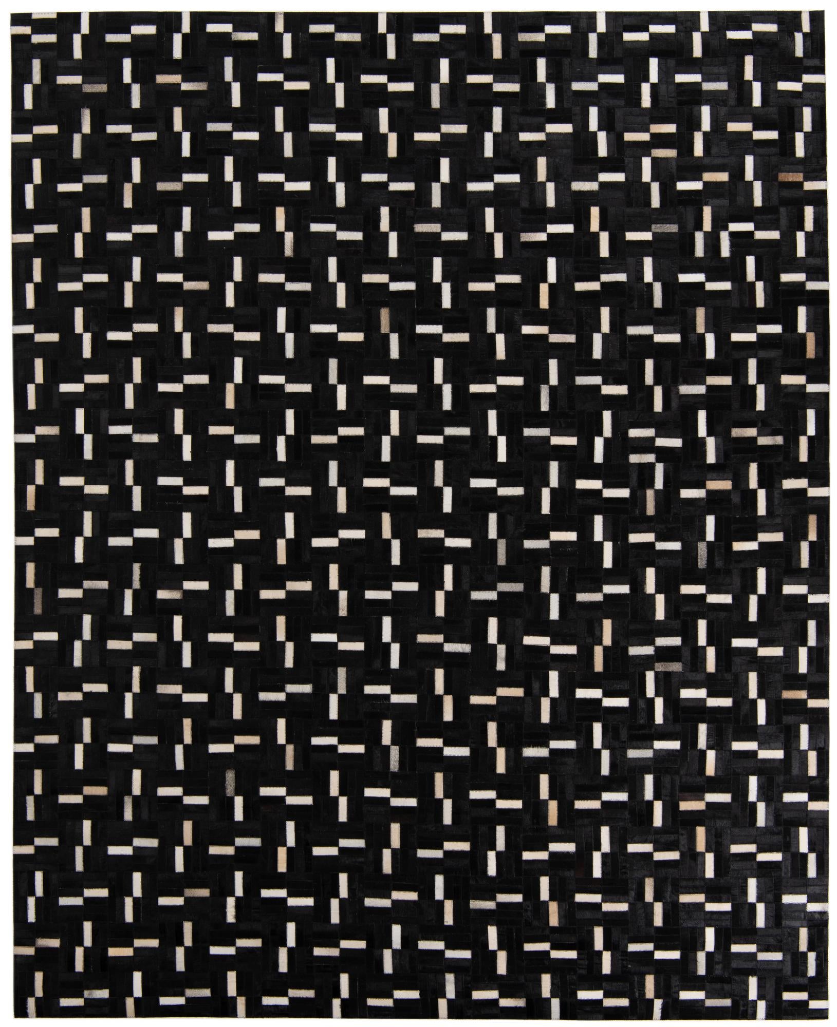 7' 10 x 9' 9 Cowhide Leather Rug
