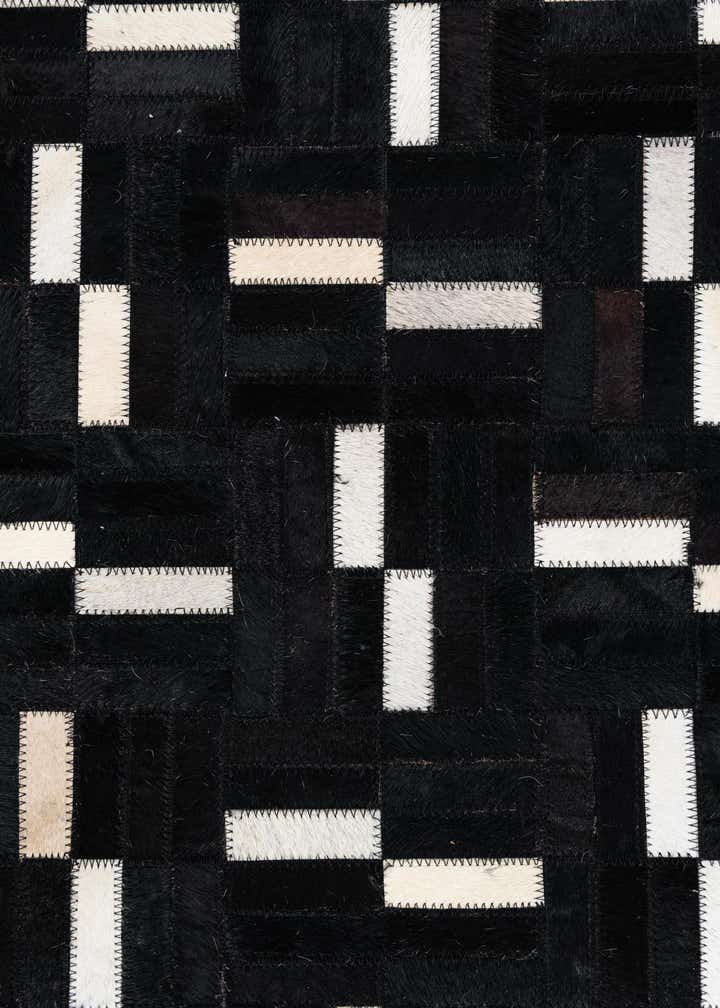 8' 1 x 10' Cowhide Leather Rug