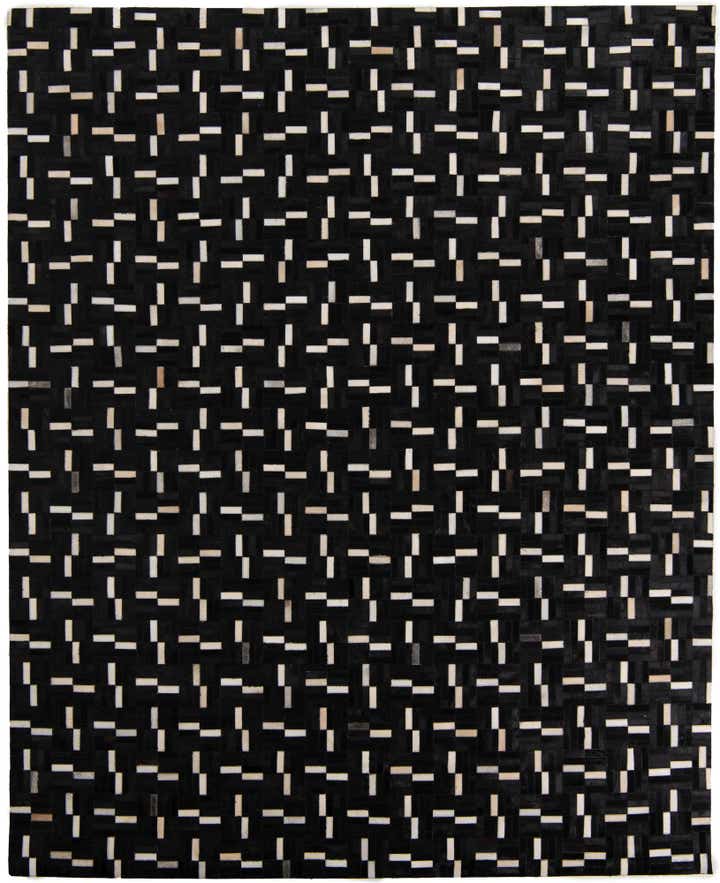 8' 1 x 10' Cowhide Leather Rug