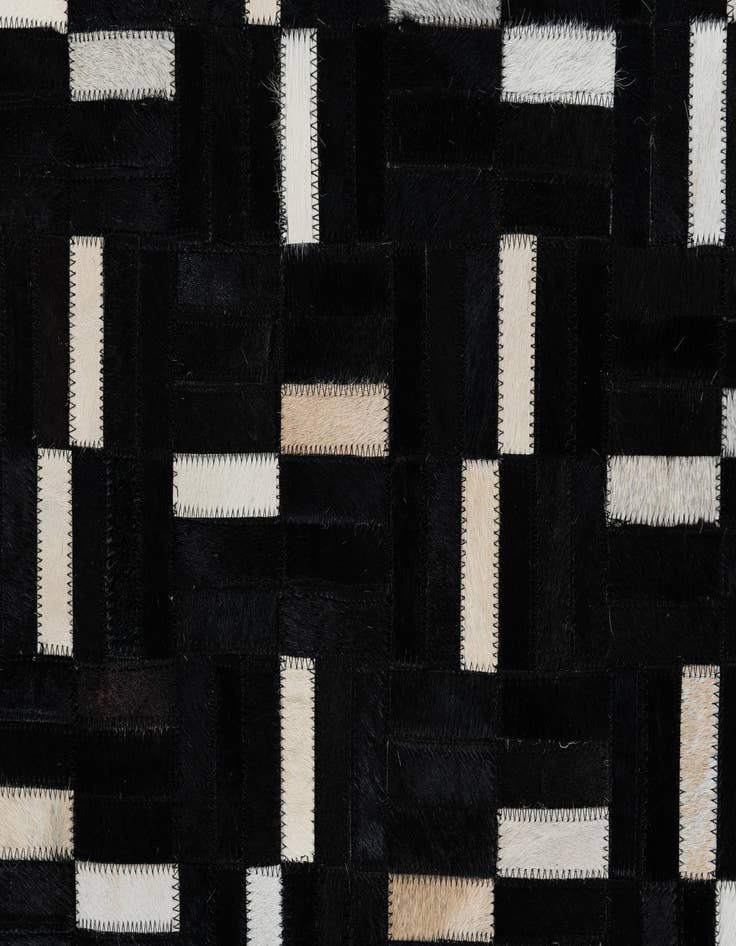 Detail image of 5' 2 x 8' Cowhide Leather Rug