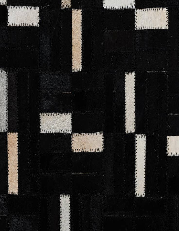 Detail image of 5' 2 x 8' 1 Cowhide Leather Rug