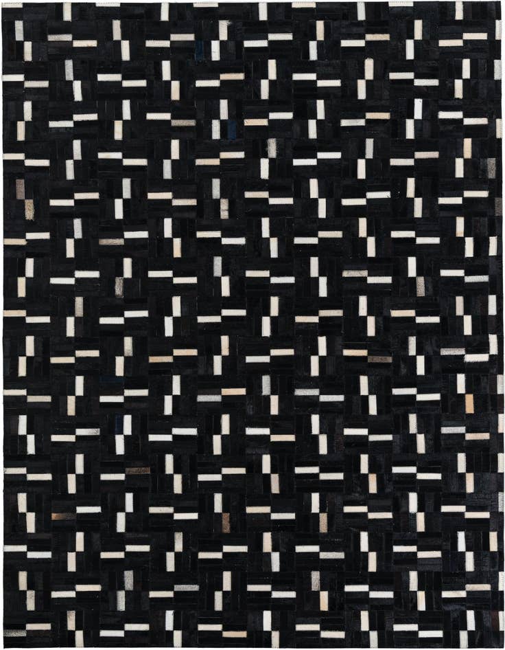 Detail image of 5' 2 x 8' 1 Cowhide Leather Rug