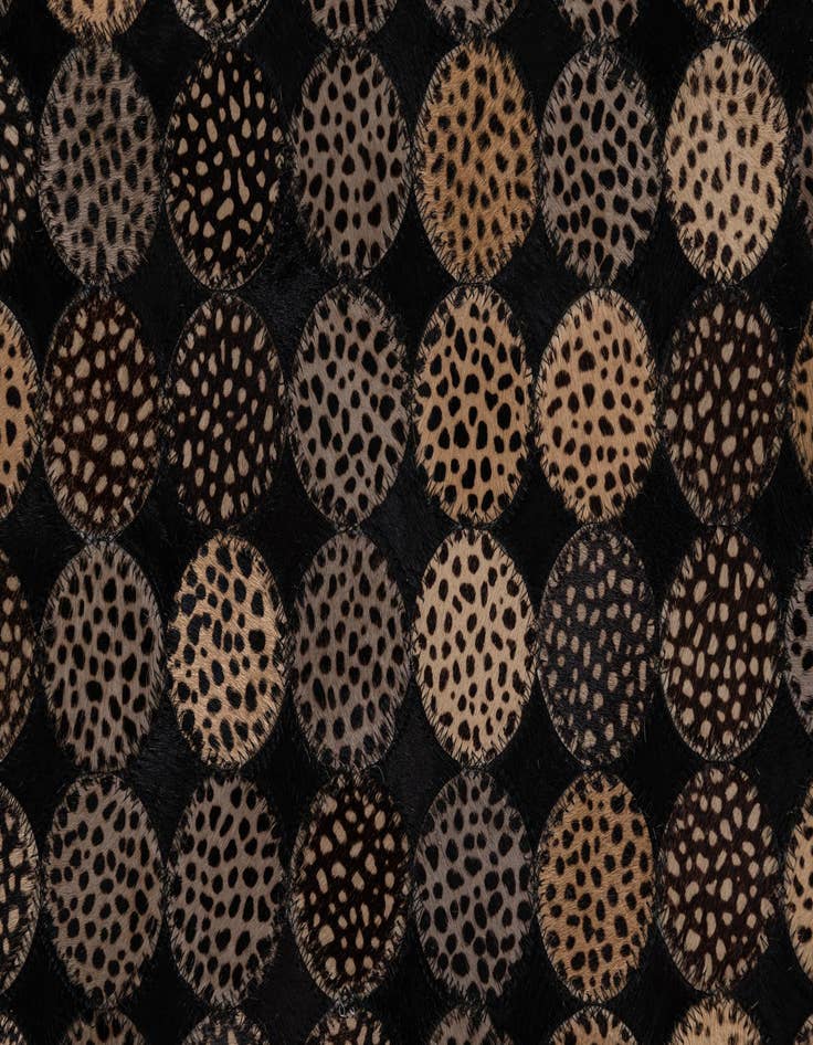 Detail image of 5' x 7' 10 Cowhide Leather Rug