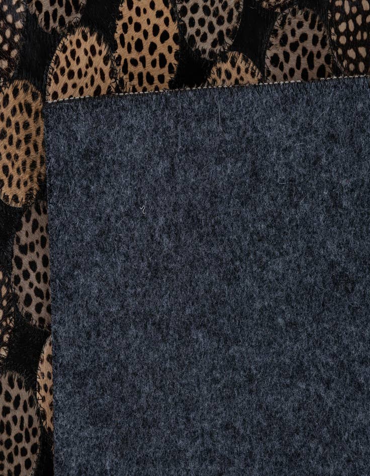 Detail image of 5' x 7' 10 Cowhide Leather Rug