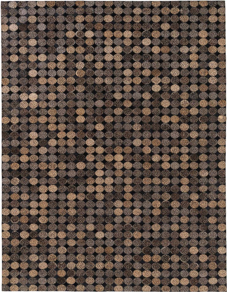 Detail image of 5' x 7' 10 Cowhide Leather Rug