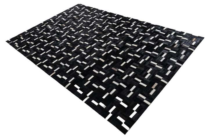 5' 3 x 8' 1 Cowhide Leather Rug