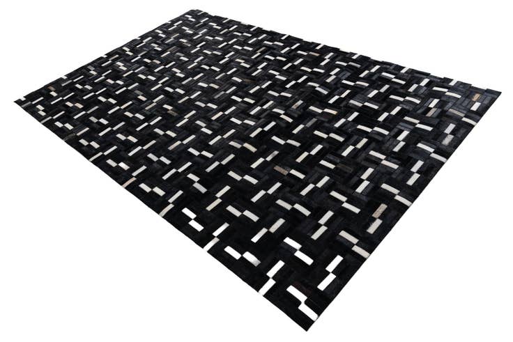 Detail image of 5' 3 x 8' 1 Cowhide Leather Rug