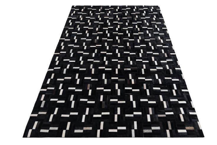 Detail image of 5' 3 x 8' 1 Cowhide Leather Rug