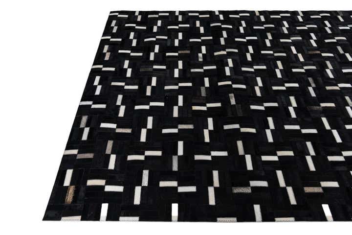 5' 3 x 8' 1 Cowhide Leather Rug