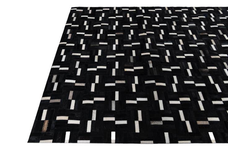 Detail image of 5' 3 x 8' 1 Cowhide Leather Rug