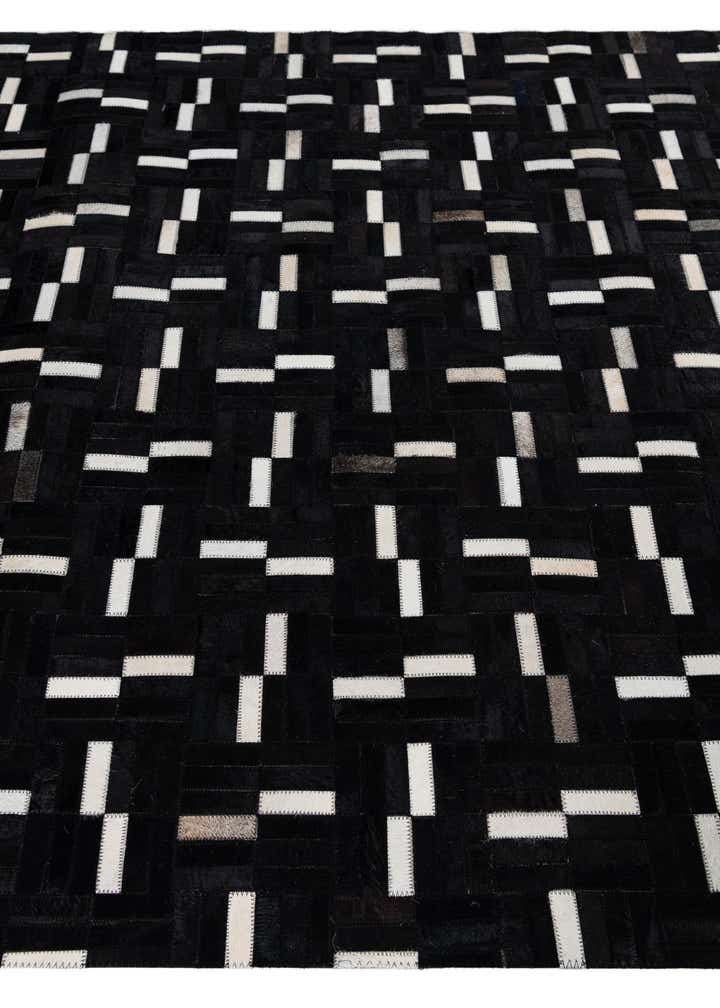 5' 3 x 8' 1 Cowhide Leather Rug