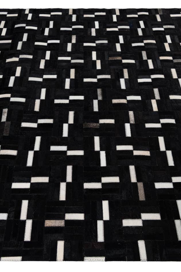 Detail image of 5' 3 x 8' 1 Cowhide Leather Rug