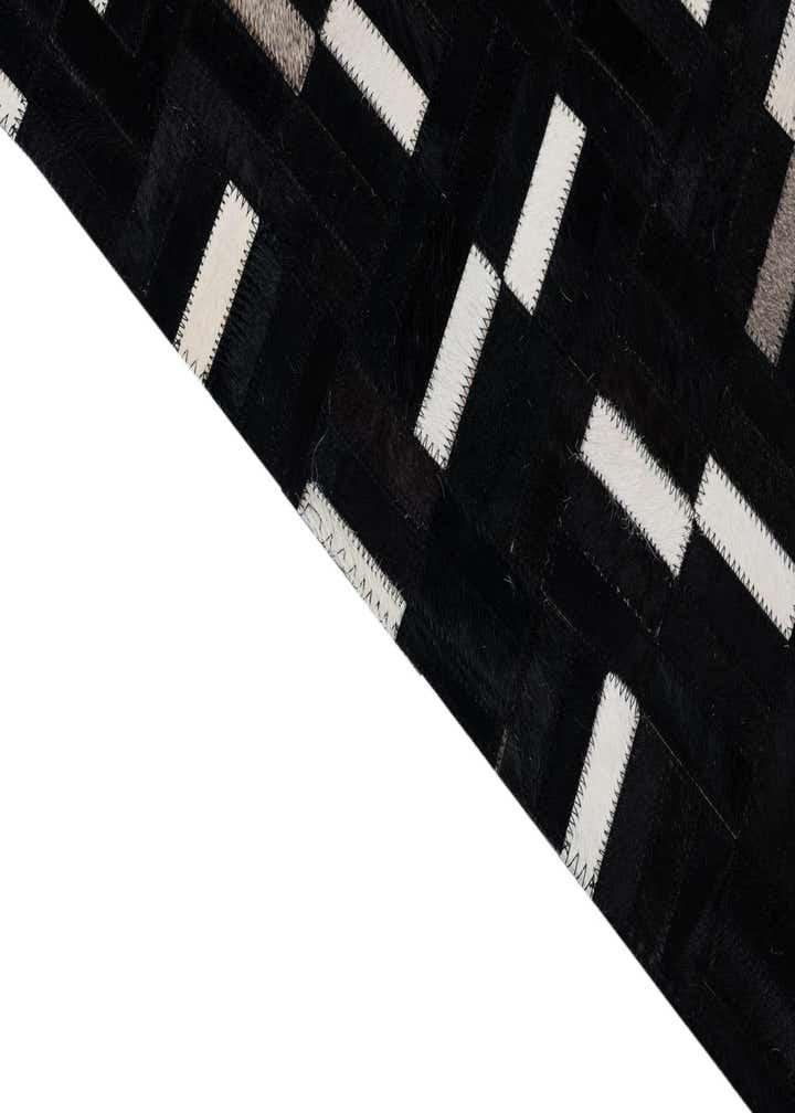 5' 3 x 8' 1 Cowhide Leather Rug