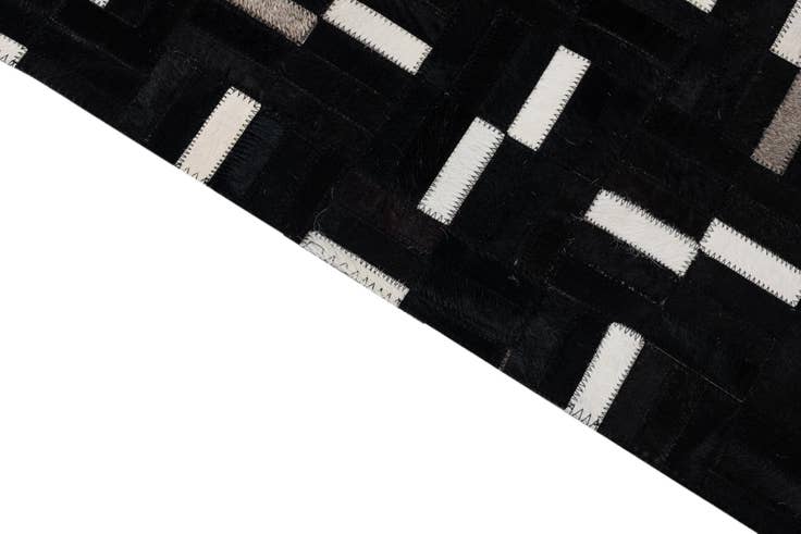 Detail image of 5' 3 x 8' 1 Cowhide Leather Rug