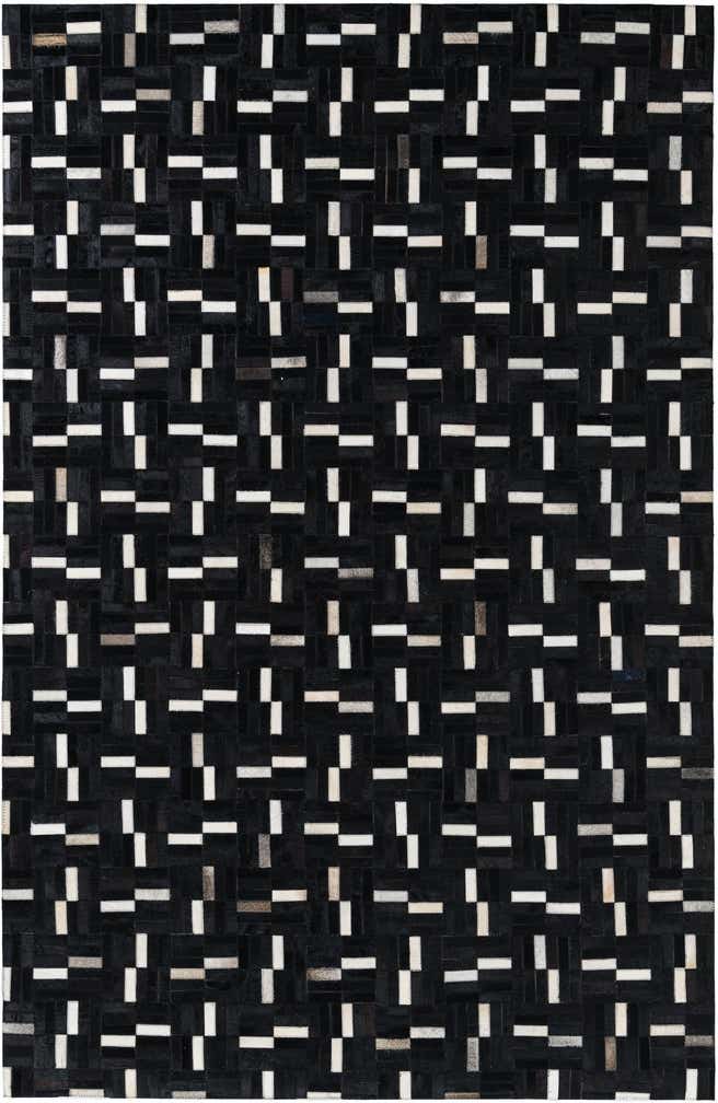 5' 3 x 8' 1 Cowhide Leather Rug