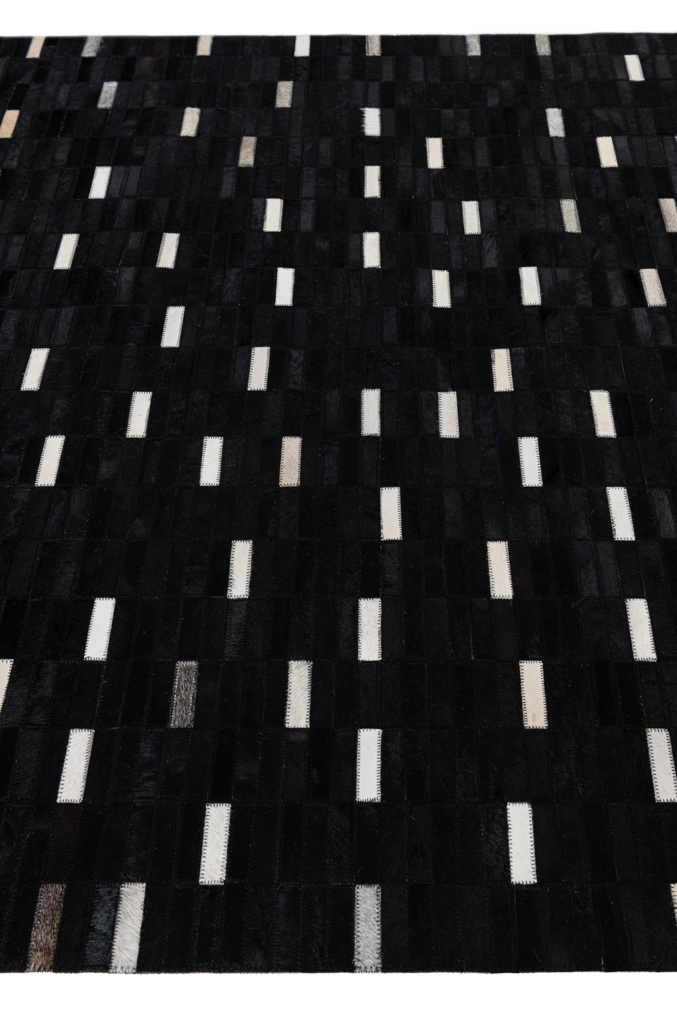 5' x 8' Cowhide Leather Rug