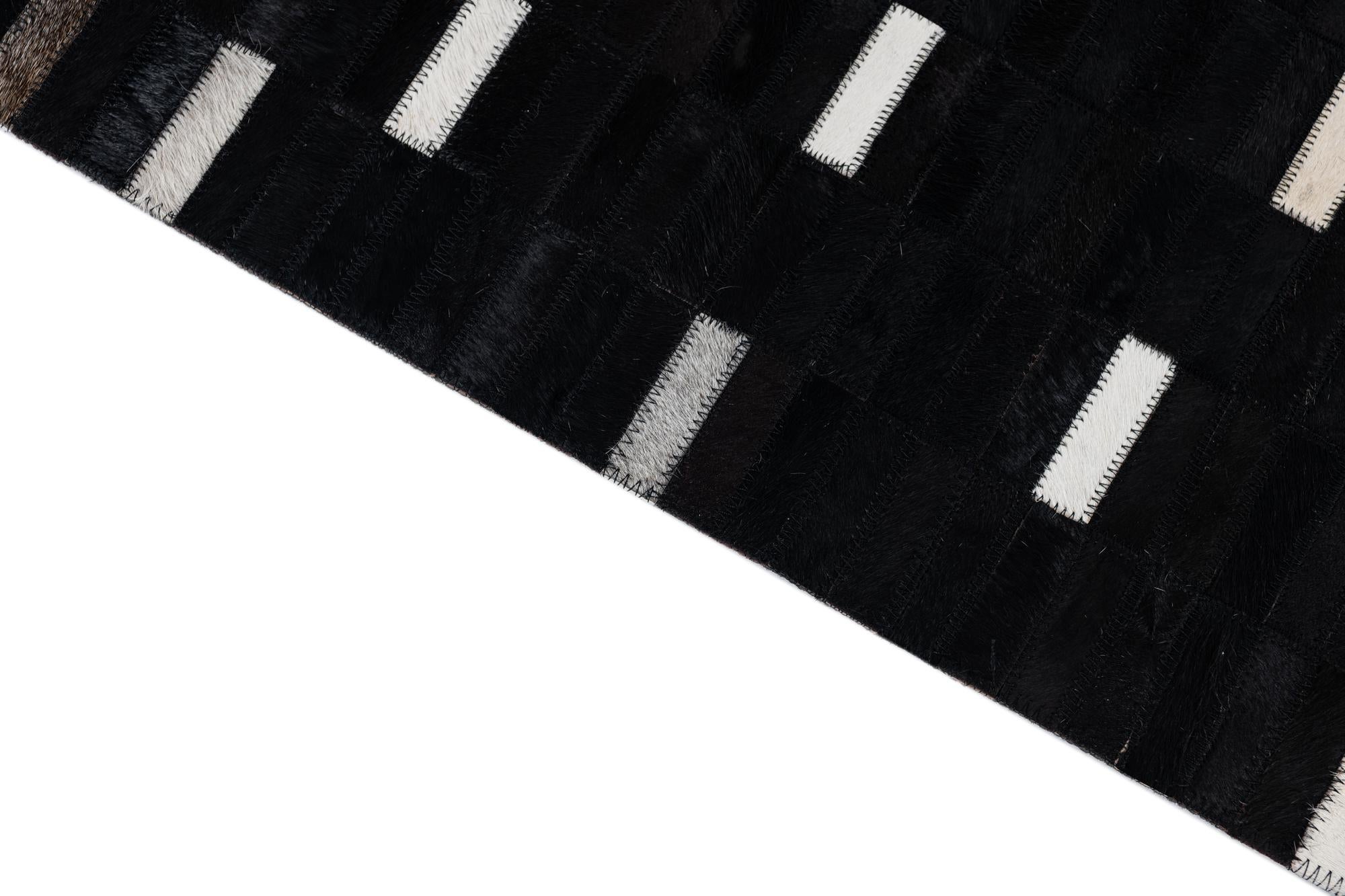 5' x 8' Cowhide Leather Rug