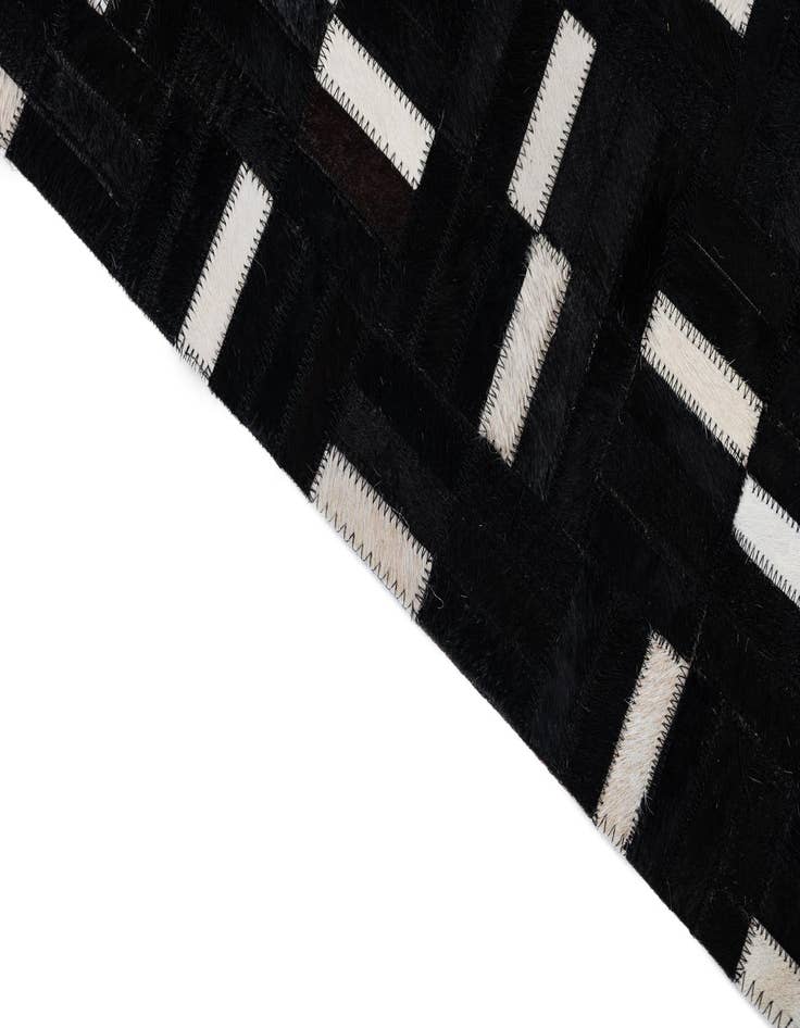 Detail image of 5' 2 x 8' 2 Cowhide Leather Rug