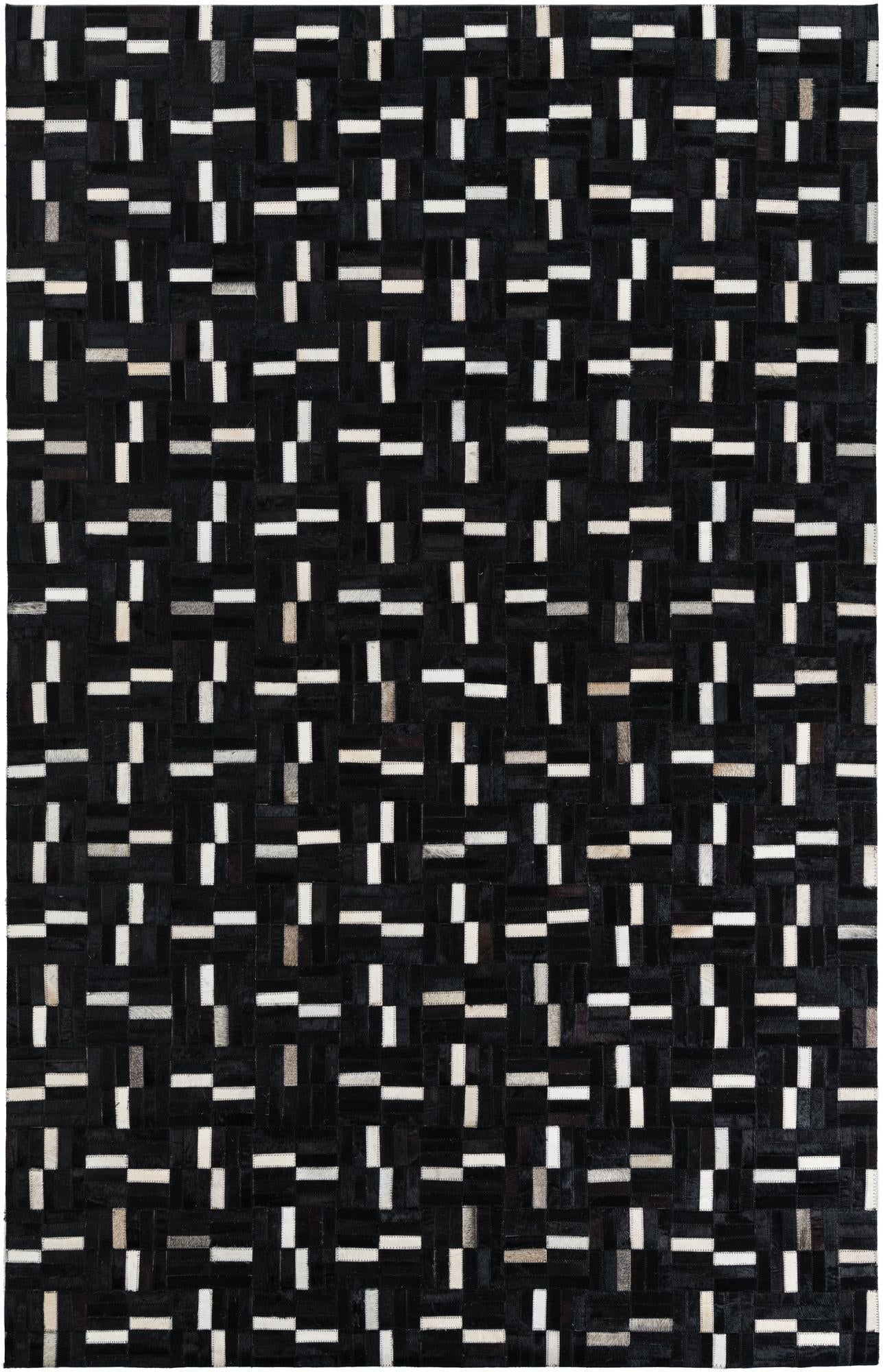 5' 2 x 8' 2 Cowhide Leather Rug