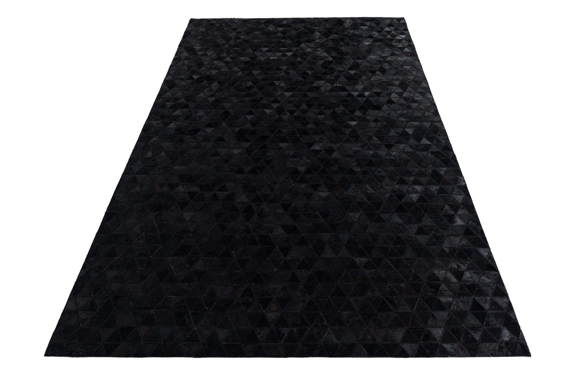 5' x 7' 8 Cowhide Leather Rug