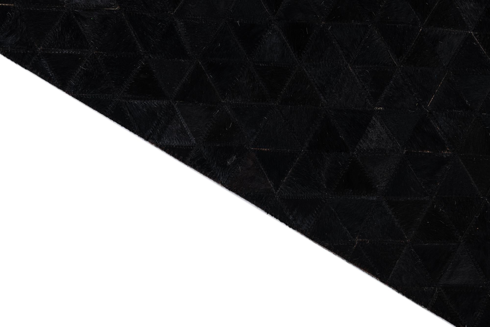 5' x 7' 8 Cowhide Leather Rug