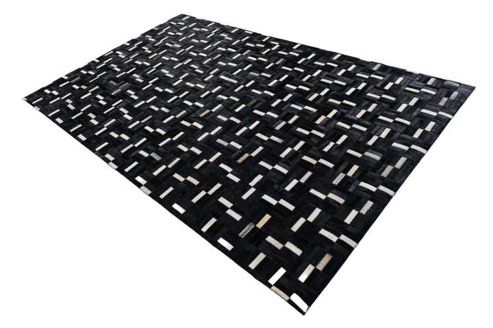 5' 1 x 8' 1 Cowhide Leather Rug