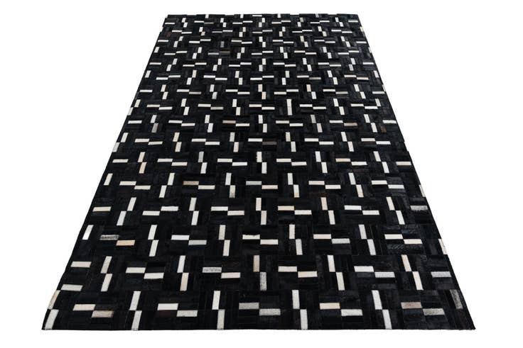 Detail image of 5' 1 x 8' 1 Cowhide Leather Rug