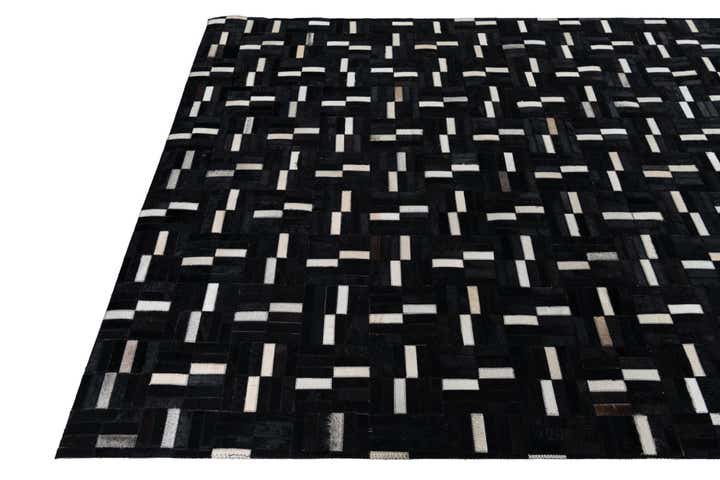 5' 1 x 8' 1 Cowhide Leather Rug