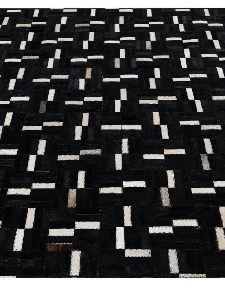 Detail image of 5' 1 x 8' 1 Cowhide Leather Rug