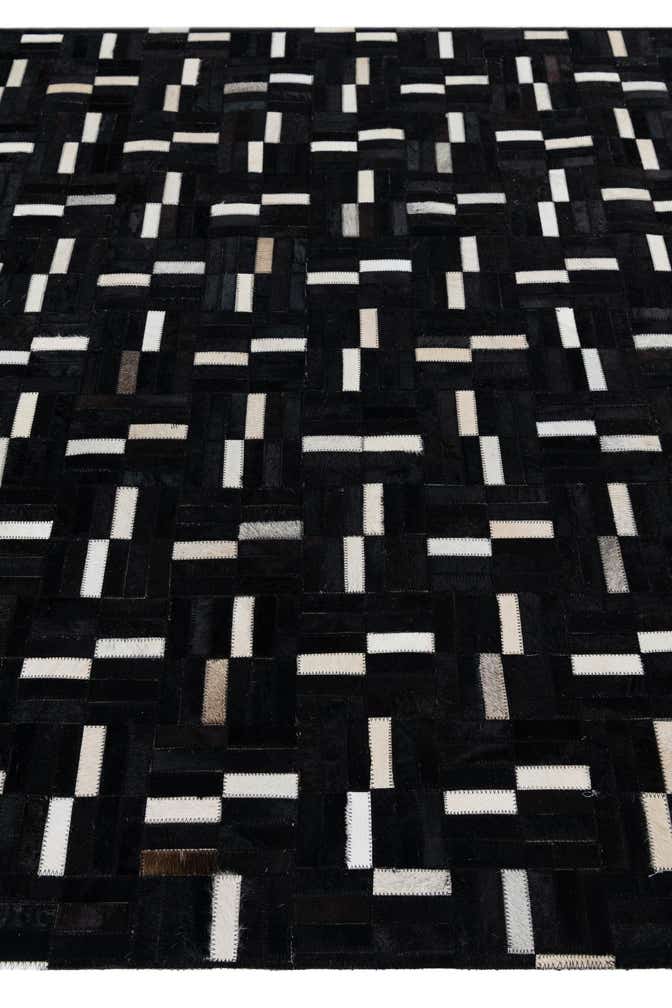 5' 1 x 8' 1 Cowhide Leather Rug