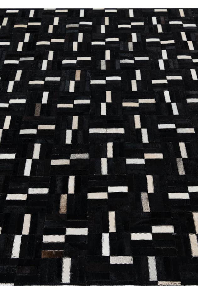 Detail image of 5' 1 x 8' 1 Cowhide Leather Rug