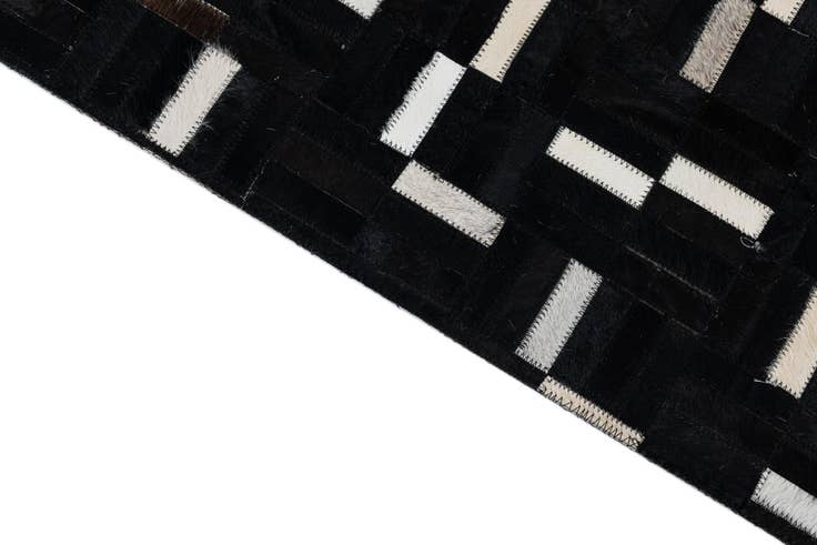 Detail image of 5' 1 x 8' 1 Cowhide Leather Rug