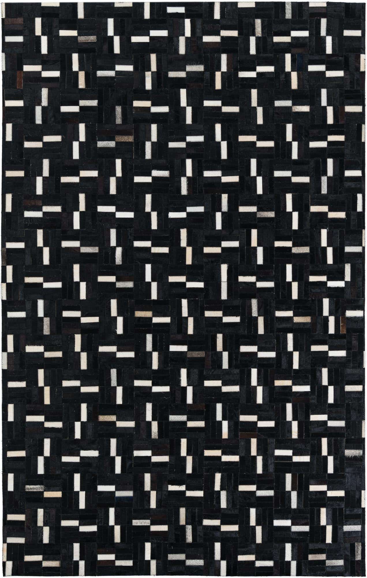 5' 1 x 8' 1 Cowhide Leather Rug