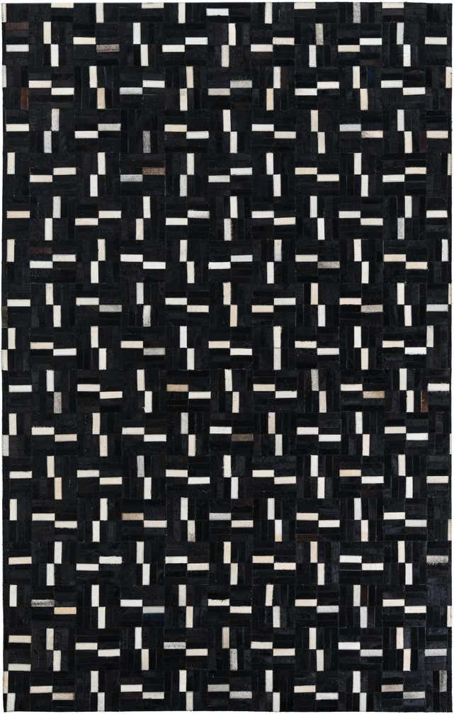 5' 1 x 8' 1 Cowhide Leather Rug