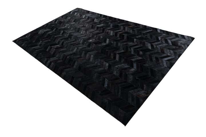 5' 1 x 8' Cowhide Leather Rug