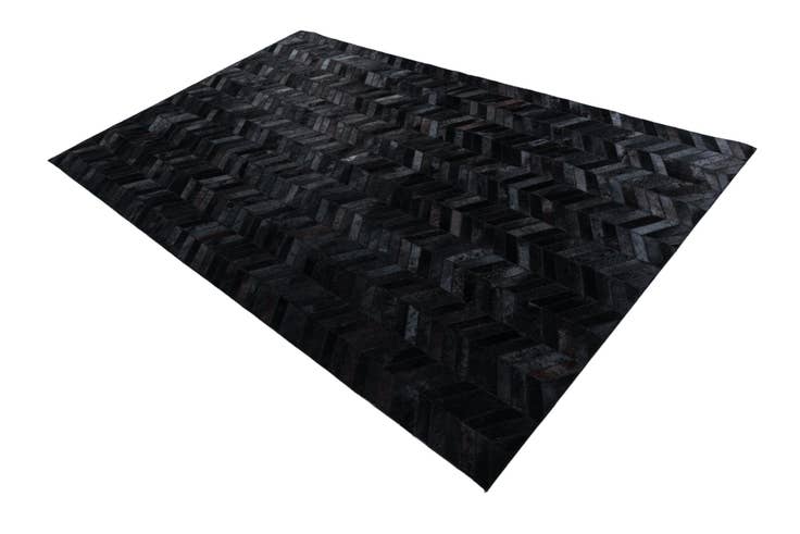 Detail image of 5' 1 x 8' Cowhide Leather Rug