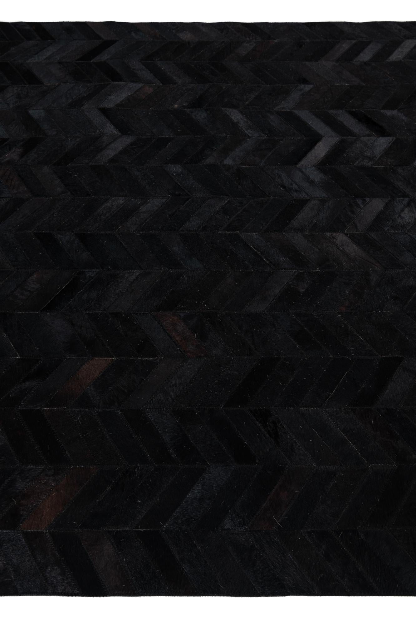 5' 1 x 8' Cowhide Leather Rug
