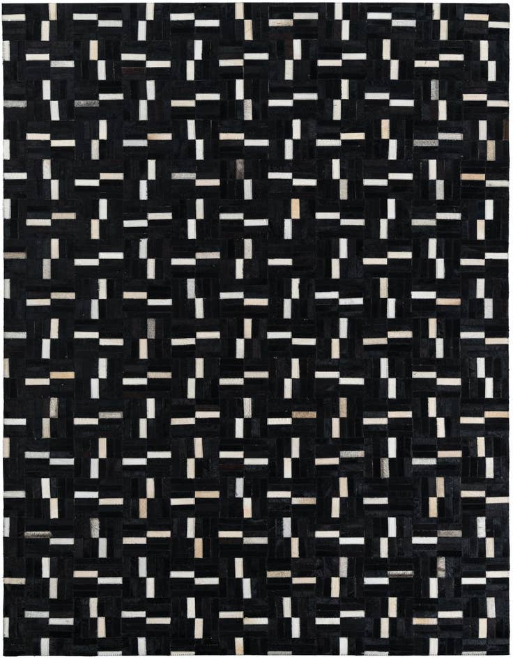 Detail image of 5' 2 x 8' 1 Cowhide Leather Rug