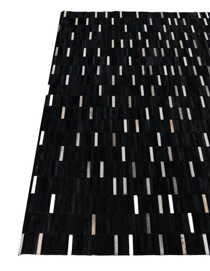 Detail image of 5' x 7' 10 Cowhide Leather Rug