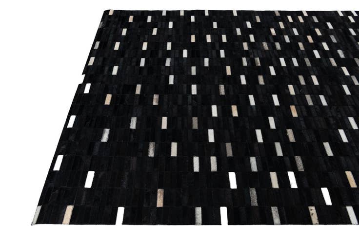 Detail image of 5' x 7' 10 Cowhide Leather Rug