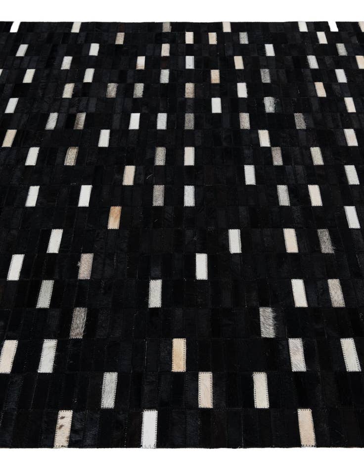 Detail image of 5' x 7' 10 Cowhide Leather Rug