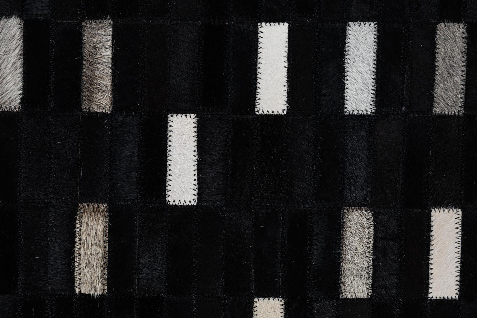 5' x 7' 10 Cowhide Leather Rug