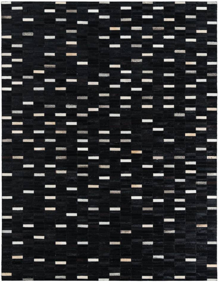 Detail image of 5' x 7' 10 Cowhide Leather Rug